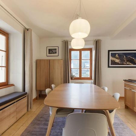 Apartamento Les Alpins - Centre De Chamonix - Renove Avec Jardin Et Vue Imprenable Sur Le Montblanc Exterior foto
